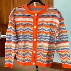 Beach Sweater Lightweight Retro Size Large NWOT
